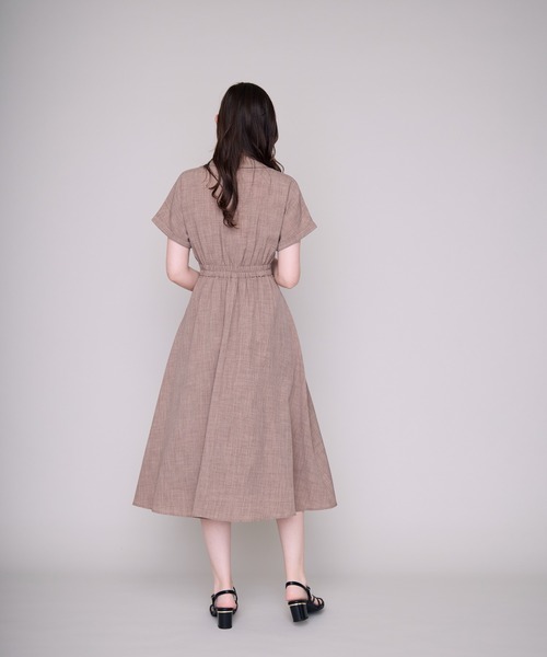 「MISCH MASCH」 シャツワンピース フリ- ブルー レディース_画像5