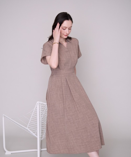「MISCH MASCH」 シャツワンピース フリ- ブルー レディース_画像8