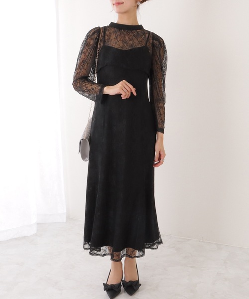 「Lace Ladies」 コンビワンピース FREE グレー レディース_画像2