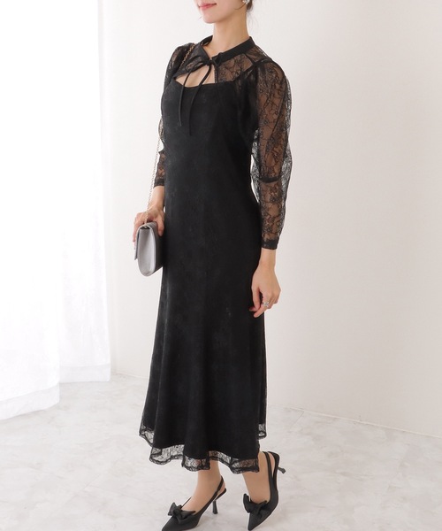 「Lace Ladies」 コンビワンピース FREE グレー レディース_画像5