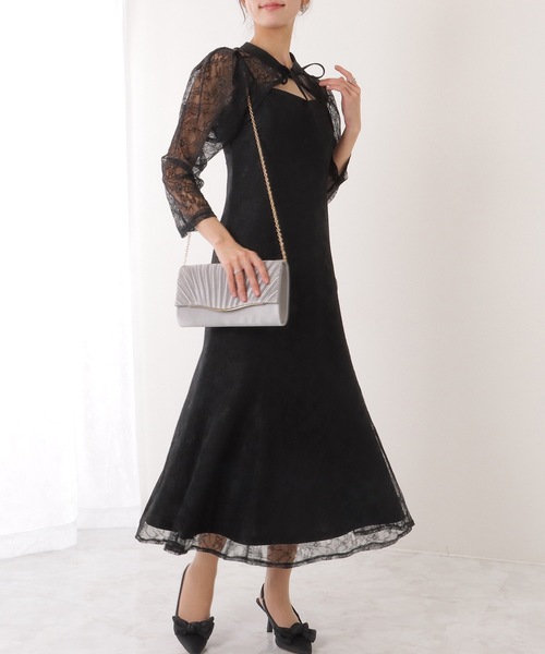 「Lace Ladies」 コンビワンピース FREE グレー レディース_画像6