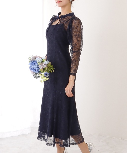 「Lace Ladies」 コンビワンピース FREE グレー レディース_画像7