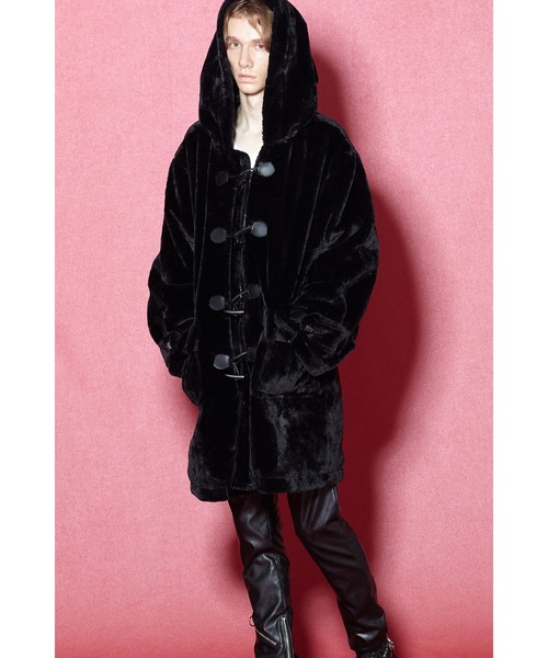 コート ダッフルコート ショートファーオーバーサイズダッフルコート