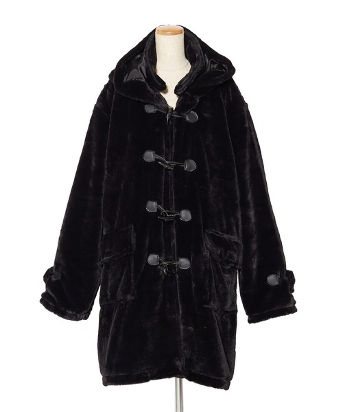 コート ダッフルコート ショートファーオーバーサイズダッフルコート