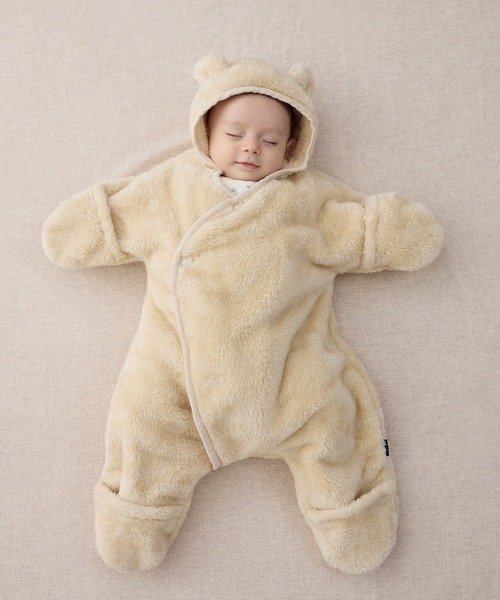 美品 Babyshower くま耳 おくるみ 防寒 フットマフ ピンク 耳つきおくるみ/くまのコットン – My little tailor - Amorosa mamma