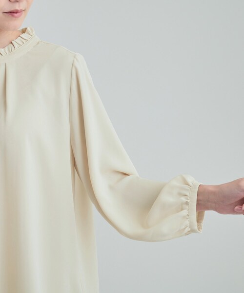 SHOO・LA・RUE ブラウス シャツ さりげないフリルが女性らしい