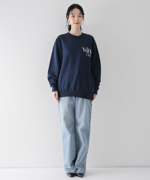 美品 グッドロックスピード NYC ロゴ ビックスウェットシャツ スウェット 「GOOD ROCK SPEED/グッドロックスピード」NYC Logo