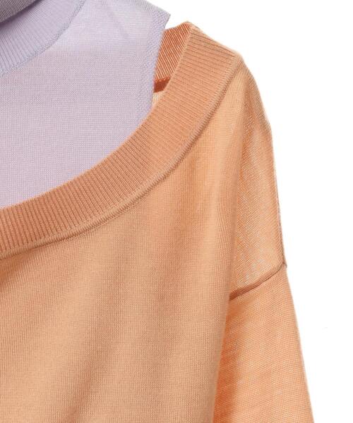 ニット セーター CURRENTAGE/Turtlrneck＆Cropped top Layer knit レディース CURRENTAGE（カレンテージ）の「CURRENTAGE/Turtlrneck&Cropped