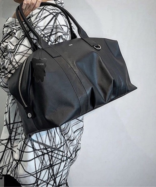 ボストンバッグ ウォータープルーフレザーボストンバッグ (DCD-01386)/ Water Proof Cow Lether Tote Bag メン