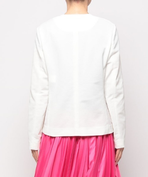 allureville ジャケット ノーカラージャケット レノクロスクルー