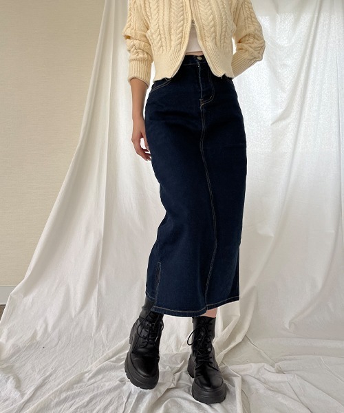 Khaite シャレン スリット ティテル テニム スカト 【関税込】 Sally Lunn デニムスカート スリットデニムスカート : ZOZOTOWN