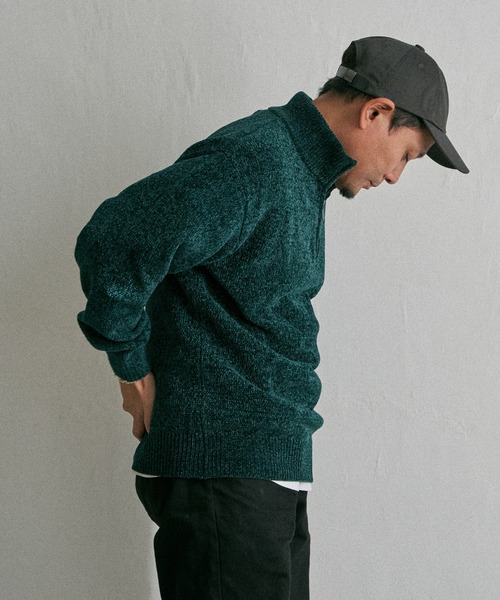 NO NEED（ノーニード） セーター ニット モールハーフジッププル