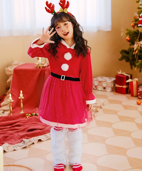 ノスプロジェクト◆クロエワンピース◆ボルドー◆Mサイズ◆クリスマス OSYAREVO（オシャレボ） コスプレ キッズ コスプレ クリスマスサンタ