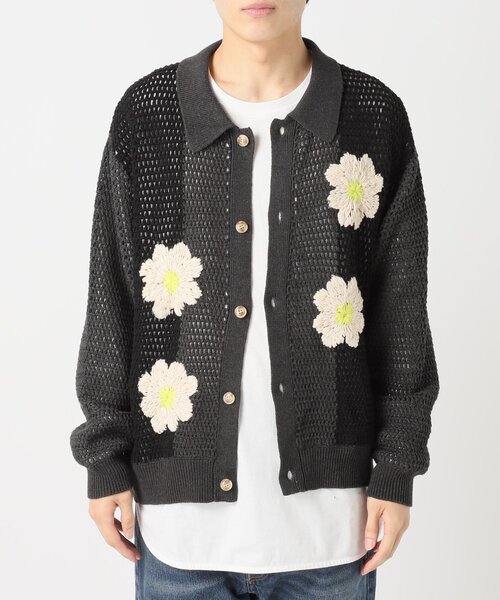 ジャーナルスタンダード フラワー 花柄 クロシェアミ ニットカーディガン ドラマ JOURNAL STANDARD relume（ジャーナルスタンダード レリューム