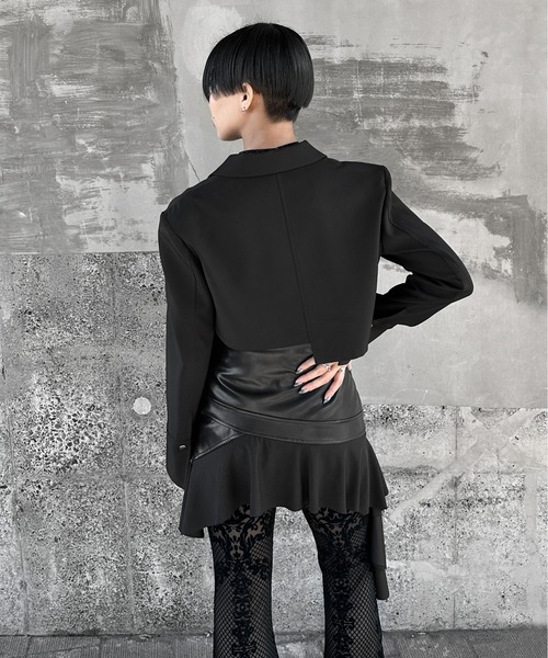 ヴィヴィアンウエストウッド　ライダーステーラードジャケット 変形　アシメ　黒 ヴィヴィアンウエストウッド ライダーステーラードジャケット 変形