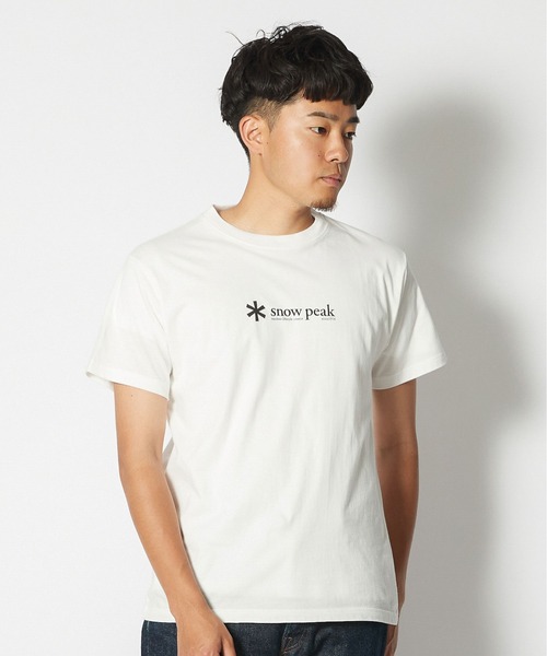 SNOWPEAK■Cotton Lettering Short-sleeved T-shirt■送料込 snow peak tシャツ Soft Cotton Logo Short Sleeve T-Shirt
