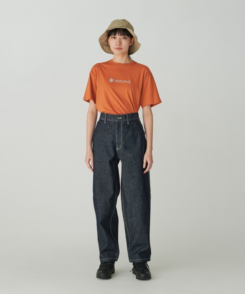 snow peak tシャツ Soft Cotton Logo Short Sleeve T-Shirt