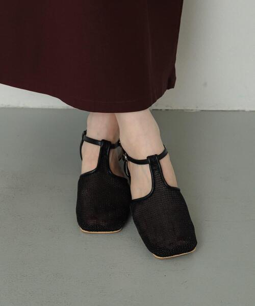 SENSE OF PLACE by URBAN RESEARCH シューズ Tストラップメッシュ