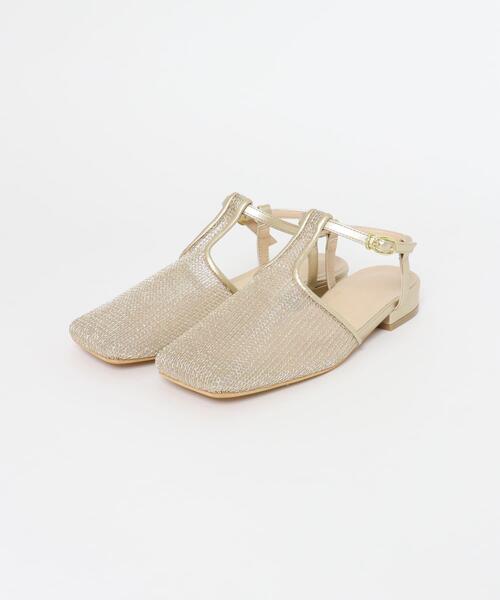 【新品未使用】GIRSEメッシュスリング バックストラップ サンダル 22.5㎝ SENSE OF PLACE by URBAN RESEARCH シューズ Tストラップメッシュ