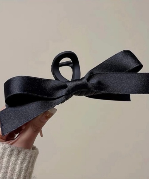ブラックリボンヘアクリップ ヘアクリップ リボンヘアクリップ : ZOZOTOWN Yahoo!店 - 通販