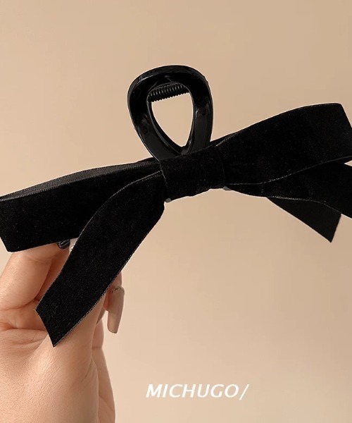 ブラックリボンヘアクリップ ヘアクリップ リボンヘアクリップ : ZOZOTOWN Yahoo!店 - 通販