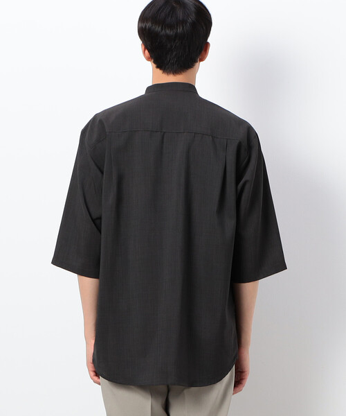【未使用タグ付】グラッドハンド バンドカラー シャギーコットン 長袖シャツ L trim_fce_item6618d9890dc32.jpg