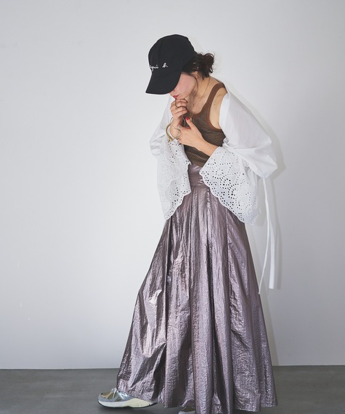 スカート Kibi metallic long skirt レディース : 83074406 : ZOZOTOWN  