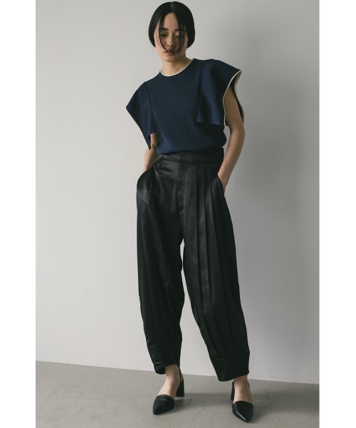 STYLEMIXER パンツ サテンプリーツカフタックパンツ レディース