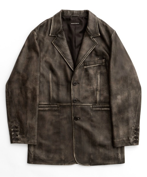 ジャケット テーラードジャケット Leather Tailored Jacket/レザー 