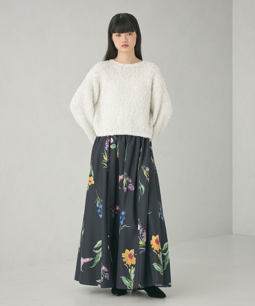 【30％OFF】 EMMEL REFINES フラワープリント REFINES」EM 「EMMEL スカート スカート