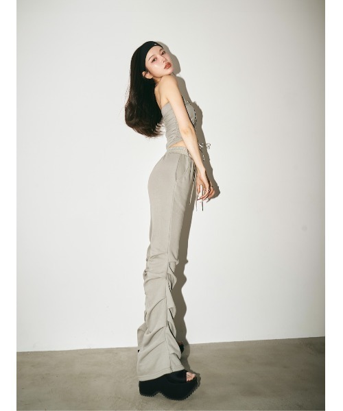 Darich スウェットパンツ ジャージ タックフレアスウェット