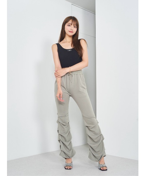 希少になる Darich スウェットパンツ タックフレアスウェット ジャージ パンツ