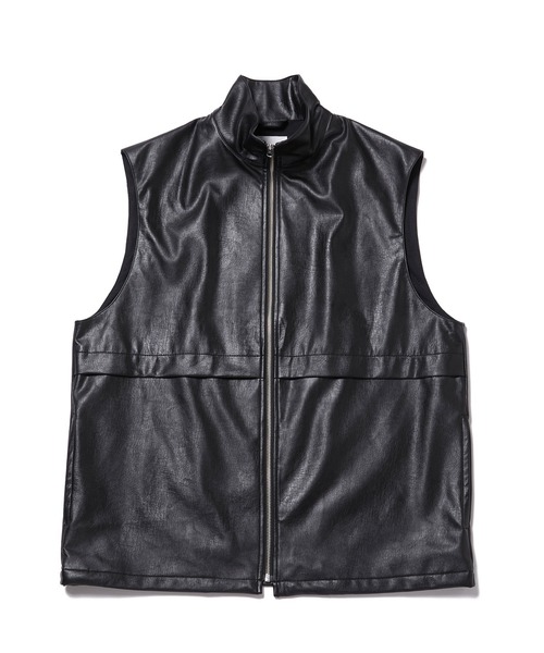 JUNRED（ジュンレッド） ベスト ジレ シンセティックレザーベスト