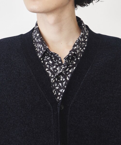 【美品】THE SHOP TK カーディガン ニットスタジャン 黒グレー Ｌ 美品】THE SHOP TK カーディガン ニットスタジャン 黒グレー L