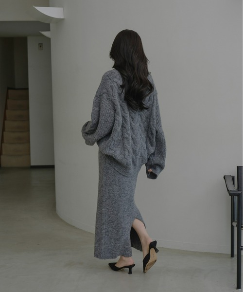 【未使用】ROPE ニット セットアップ ダーリッチ Darich ステッチデザインニットセットアップ