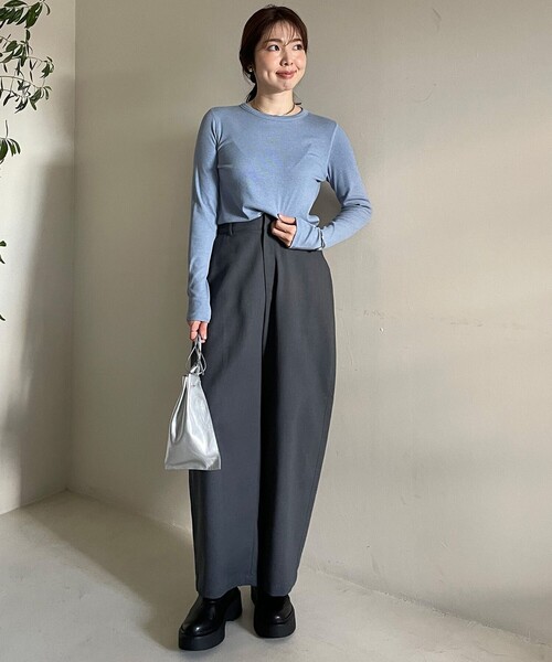 UNFILO（アンフィーロ） パンツ カーブワイドパンツ レディース