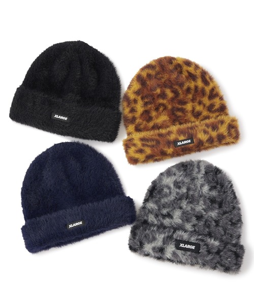 プレゼントに最適 大人気 XLARGE MOHAIR KNIT CAP もこもこ感◎ XLARGE ニット帽 ニットキャップ MOHAIR KNIT CAP メンズ