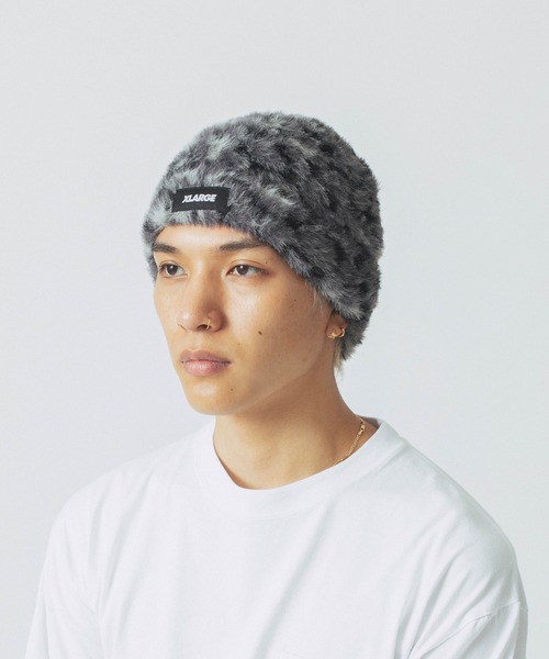 プレゼントに最適 大人気 XLARGE MOHAIR KNIT CAP もこもこ感◎ XLARGE ニット帽 ニットキャップ MOHAIR KNIT CAP メンズ