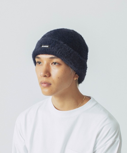 プレゼントに最適 大人気 XLARGE MOHAIR KNIT CAP もこもこ感◎ XLARGE ニット帽 ニットキャップ MOHAIR KNIT CAP メンズ