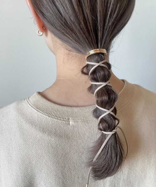 ciite' ヘアゴム グルグルヘアフックスエードリボン : ZOZOTOWN Yahoo