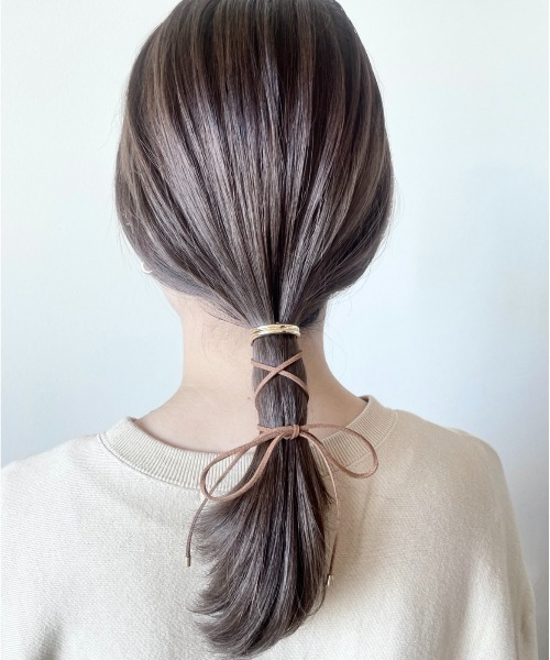 ciite' ヘアゴム グルグルヘアフックスエードリボン : ZOZOTOWN Yahoo