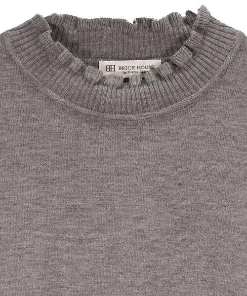 BRICK HOUSE by TOKYO SHIRT ニット セーター フリルネック ニットプル