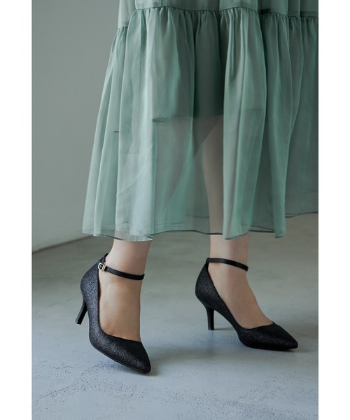 niana（ニアナ） パンプス アンクルベルトラメパンプス 結婚式 二次会