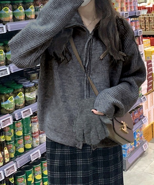 Riff（リフ） ニット セーター ダブルジップニット レディース