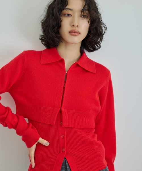 【送料無料/新品】 ADAM ET ROPE' カーディガン 「洗える」「SETアイテム トップス