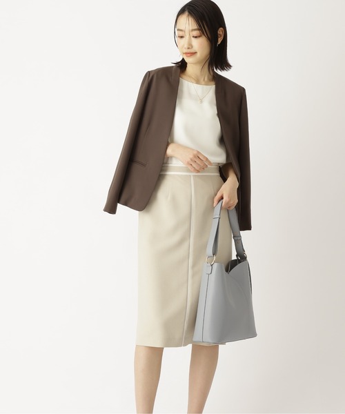 「NATURAL BEAUTY BASIC」 7分袖ブラウス SMALL チャコールグレー レディース NATURAL BEAUTY BASIC 「NATURAL BASIC」 7分袖ブラウス MEDIUM
