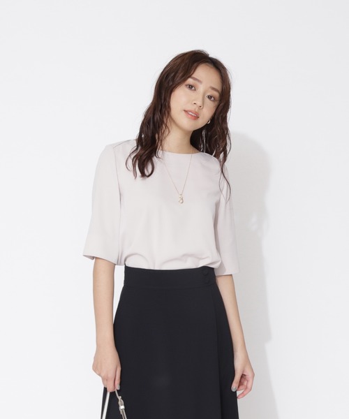 「NATURAL BEAUTY BASIC」 7分袖ブラウス SMALL グレー レディース NATURAL BEAUTY BASIC 「NATURAL BASIC」 7分袖ブラウス MEDIUM