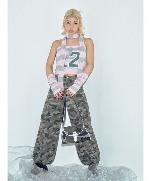 EVRIS（エヴリス） ショルダーバッグ バッグ カモフラパイピイング