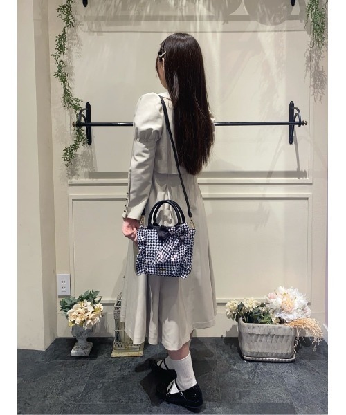 Maison de FLEUR メゾン　ド　フルール 2Way千鳥柄フリルトート 2Way千鳥柄フリルトートSバッグ/Maison de FLEUR（メゾン ド