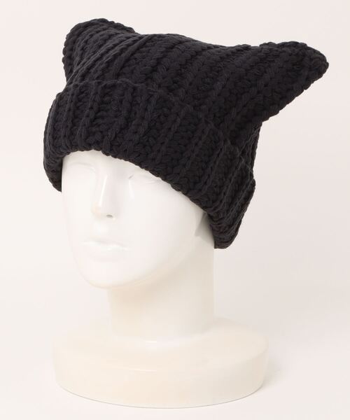 Chiina ニット帽 ニットキャップ Chiina/猫耳 ローゲージニット